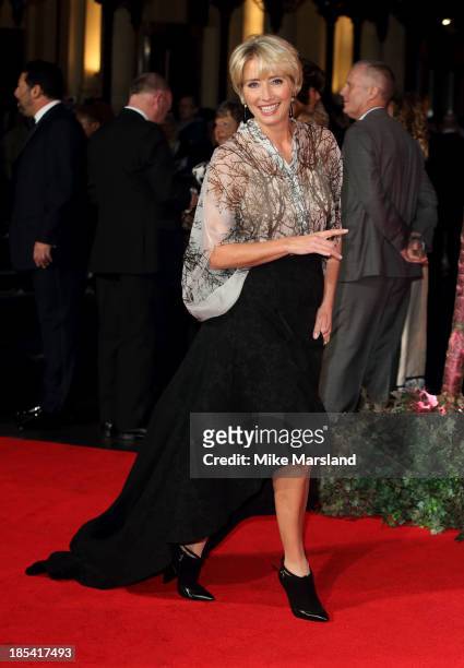 Emma Thompson attends the Closing Night Gala European Premiere of "Saving Mr Banks" during the 57th BFI London Film Festival at Odeon Leicester...