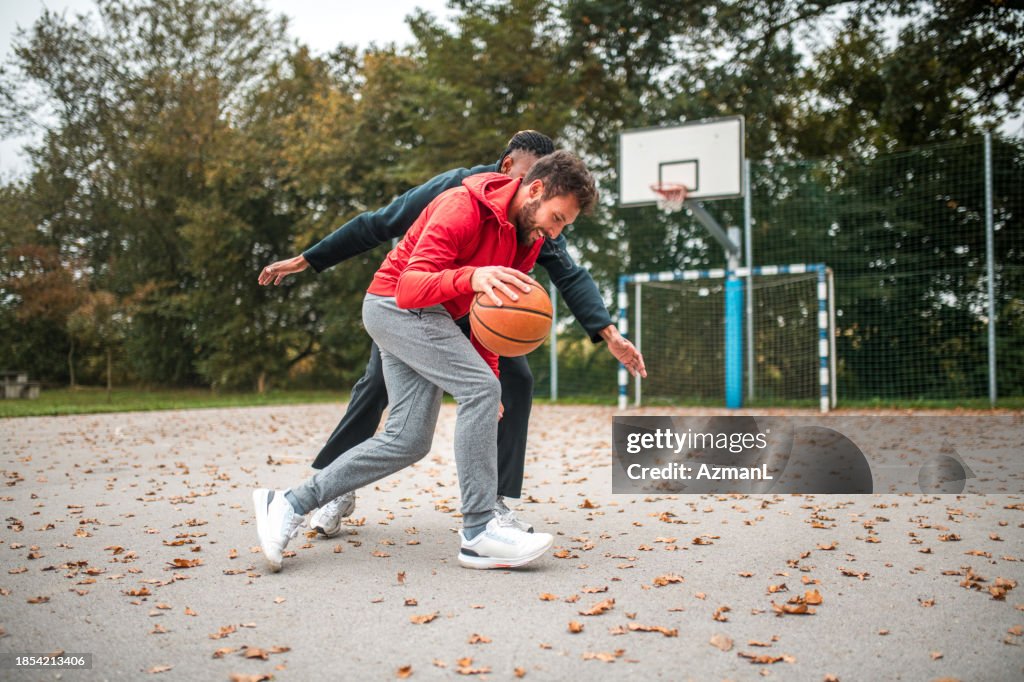 Afternoon Basketball Game Amongst Men