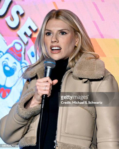 Comedian Charlotte McKinney performs at the Dusted Company Comedy Show at The Ice House Comedy Club on December 13, 2023 in Pasadena, California.