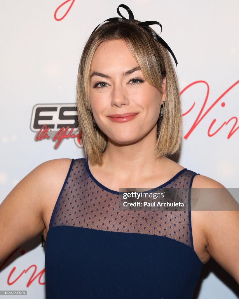 Annika Noelle attends the Los Angeles premiere of "A Holiday In The