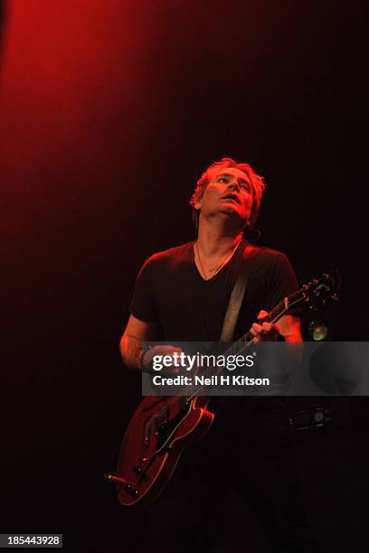 Brad Fernquist of Goo Goo Dolls performs at 02 academy on October 20, 2013 in Leeds, England.