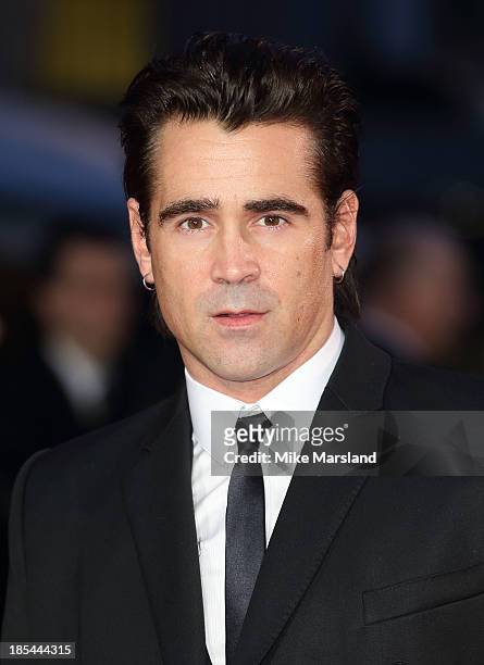 Colin Farrell attends the Closing Night Gala European Premiere of "Saving Mr Banks" during the 57th BFI London Film Festival at Odeon Leicester...