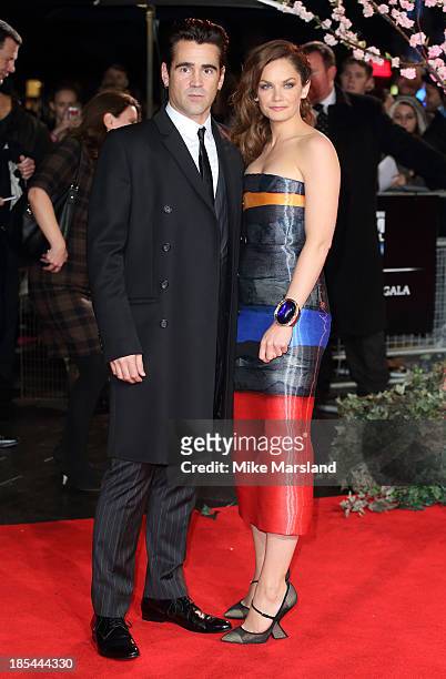 Colin Farrell and Ruth Wilson attend the Closing Night Gala European Premiere of "Saving Mr Banks" during the 57th BFI London Film Festival at Odeon...
