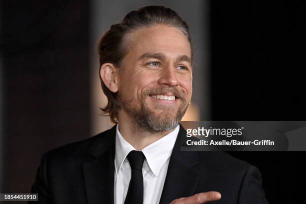 Charlie Hunnam attends the Los Angeles Premiere of Netflix's "Rebel Moon - Part One: A Child of Fire" at TCL Chinese Theatre on December 13, 2023 in...