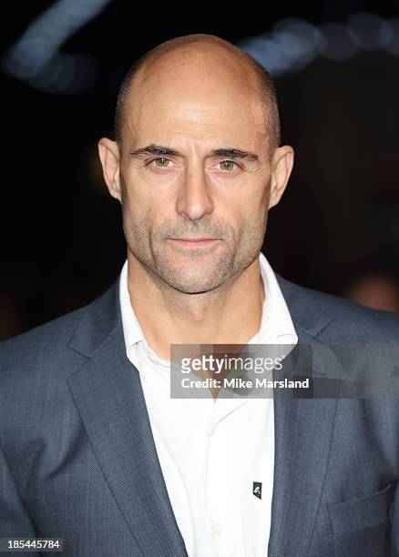 Mark Strong attends the Closing Night Gala European Premiere of "Saving Mr Banks" during the 57th BFI London Film Festival at Odeon Leicester Square...