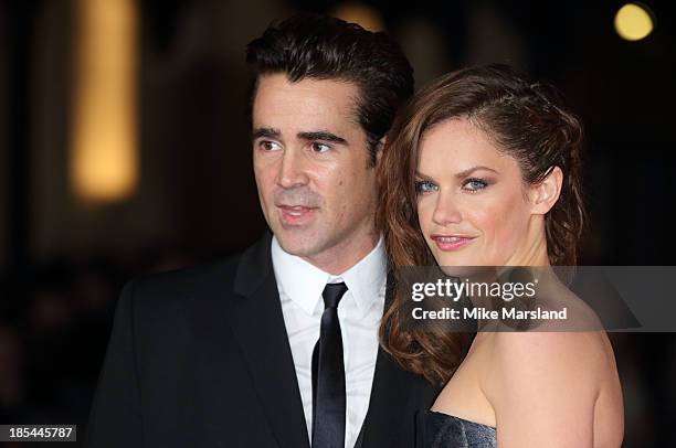 Colin Farrell and Ruth Wilson attend the Closing Night Gala European Premiere of "Saving Mr Banks" during the 57th BFI London Film Festival at Odeon...