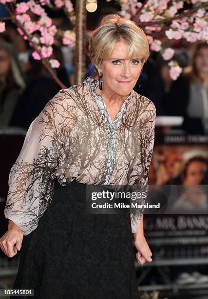 Emma Thompson attends the Closing Night Gala European Premiere of "Saving Mr Banks" during the 57th BFI London Film Festival at Odeon Leicester...