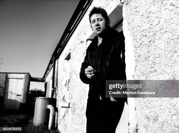 Singer Shane MacGowan at his childhood home in Tipperary, Ireland 1997.