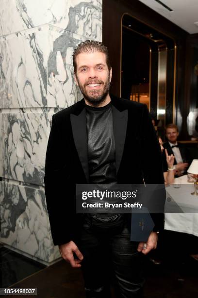 Perez Hilton poses during the Fontainebleau Las Vegas Star-Studded Grand Opening Celebration on December 13, 2023 in Las Vegas, Nevada.