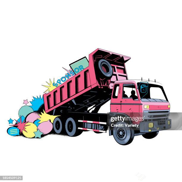Commercial Dump Truck Illustration