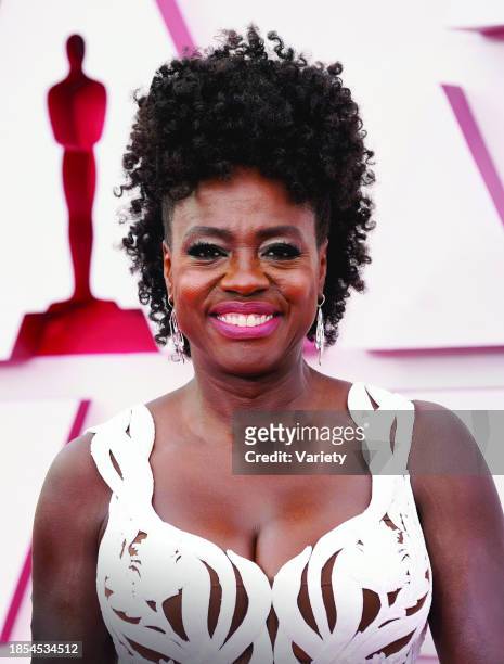 Viola Davis arrives at the Oscars on Sunday, April 25 at Union Station in Los Angeles.