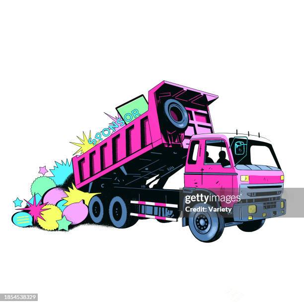 Commercial Dump Truck Illustration