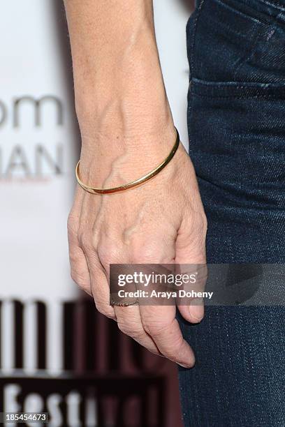 Finola Hughes attends the 9th Annual LA Femme International Film Festival Awards Gala at The Renberg Theatre on October 20, 2013 in Los Angeles,...