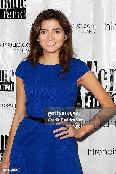 Actress Blanca Blanco attends the 9th Annual La Femme International Film Festival Awards Gala and Show at The Renberg Theatre on October 20, 2013 in...