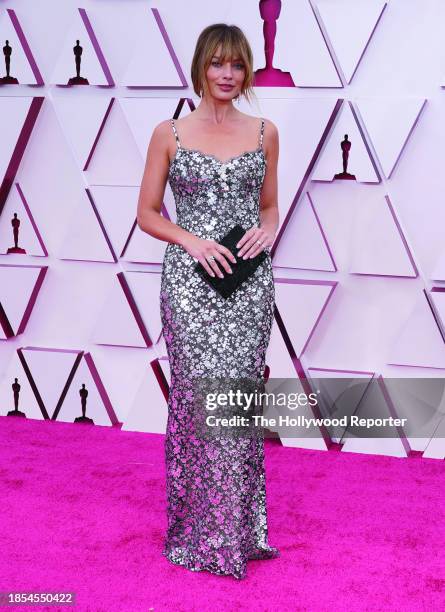 Margot Robbie arrives at the Oscars on Sunday, April 25 at Union Station in Los Angeles.