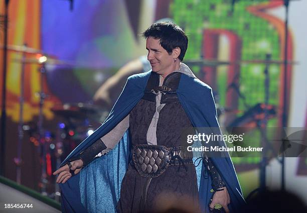 Actor Hal Sparks attends Hub Network's First Annual Halloween Bash at Barker Hangar on October 20, 2013 in Santa Monica, California.