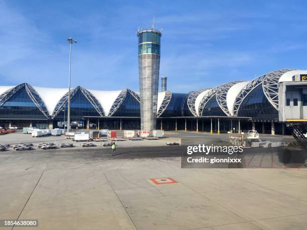 suvarnabhumi international airport, bangkok, thailand - suvarnabhumi airport 個照片及圖片檔