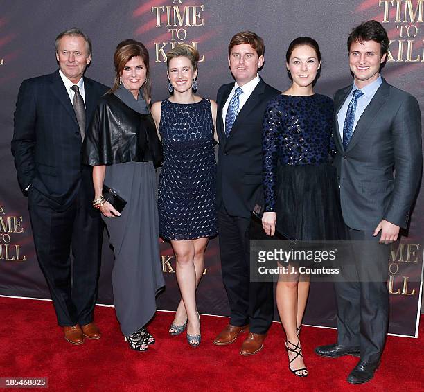 Author John Grisham, wife Renee Joes and guest attend the Broadway opening night of "A Time To Kill" at The Golden Theatre on October 20, 2013 in New...
