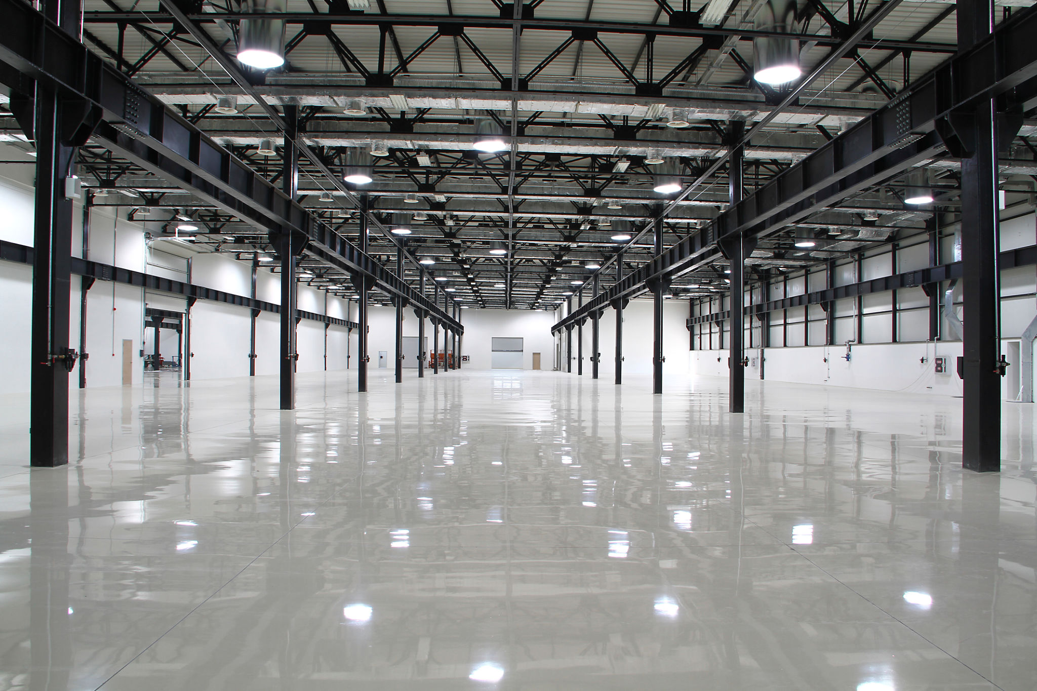 Clean and empty room of modern factory Clean and empty room of modern factory