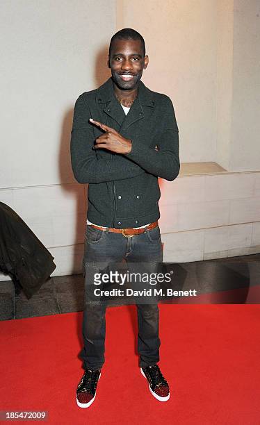 Wretch 32 arrives at The Q Awards at The Grosvenor House Hotel on October 21, 2013 in London, England.