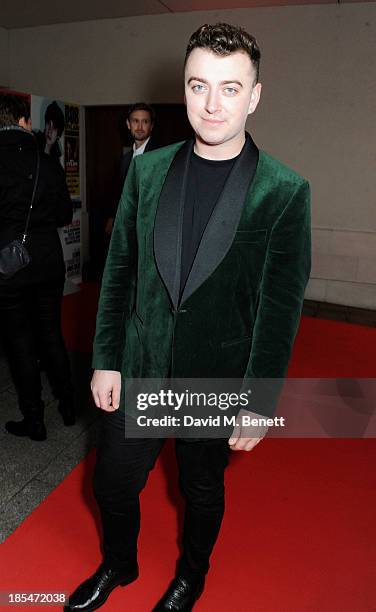 Sam Smith arrives at The Q Awards at The Grosvenor House Hotel on October 21, 2013 in London, England.