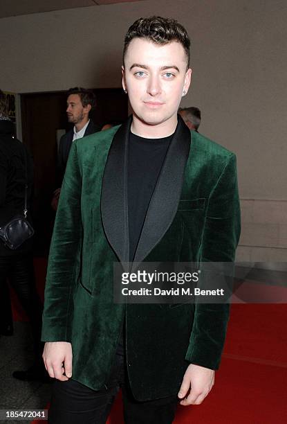 Sam Smith arrives at The Q Awards at The Grosvenor House Hotel on October 21, 2013 in London, England.