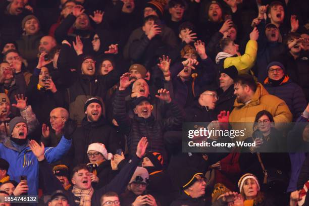 Hull City fans sing mauled by the tigers following victory in the Sky Bet Championship match between Middlesbrough and Hull City at Riverside Stadium...