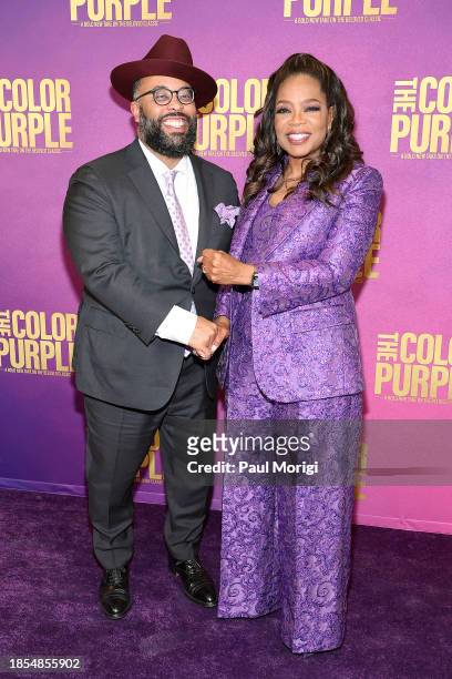 Kevin Young and Oprah Winfrey attend a screening event for The Color Purple at National Museum Of African American History & Culture on December 13,...