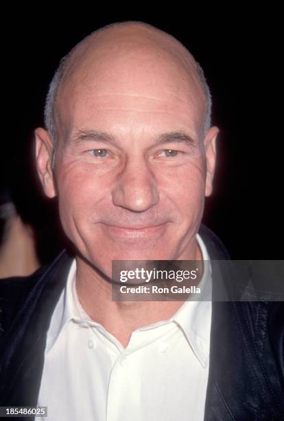 Actor Patrick Stewart attends the "Robin Hood: Men in Tights" Beverly Hills Premiere on July 23, 1993 at the Academy Theatre in Beverly Hills,...