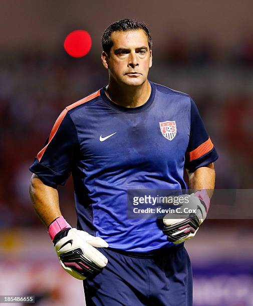 Goalkeeper coach Chris Woods of the United States against Costa Rica during the FIFA 2014 World Cup Qualifier at Estadio Nacional on September 6,...
