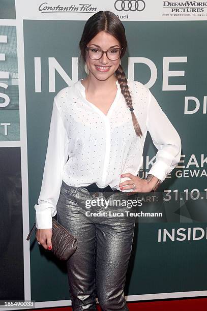 Anna Julia Kapfelsperger attends the 'Inside Wikileaks' Germany Premiere at Kulturbrauerei on October 21, 2013 in Berlin, Germany.