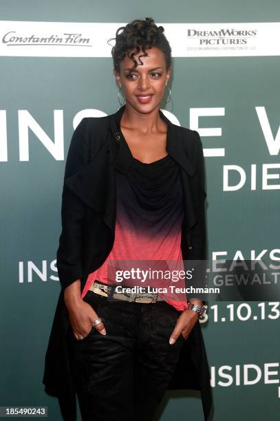 Dennenesch Zoude attends the 'Inside Wikileaks' Germany Premiere at Kulturbrauerei on October 21, 2013 in Berlin, Germany.