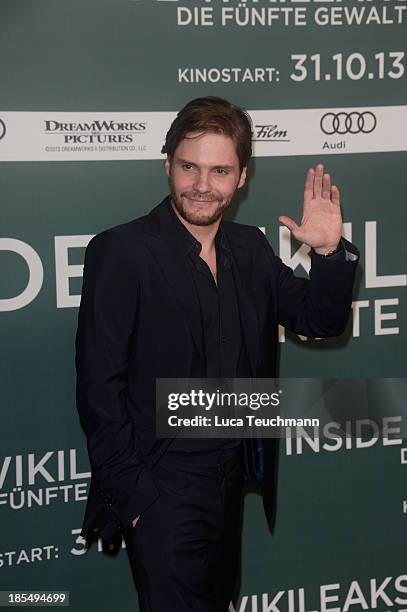 Daniel Bruehl attends the 'Inside Wikileaks' Germany Premiere at Kulturbrauerei on October 21, 2013 in Berlin, Germany.