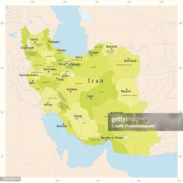 stockillustraties, clipart, cartoons en iconen met iran vector map - teheran