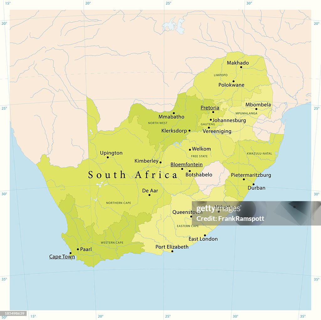 South Africa Vector Map