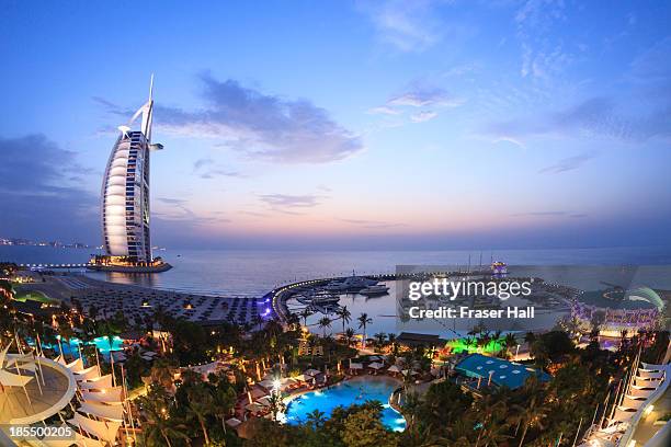 burj al arab, dubai - dubai palm stock pictures, royalty-free photos & images