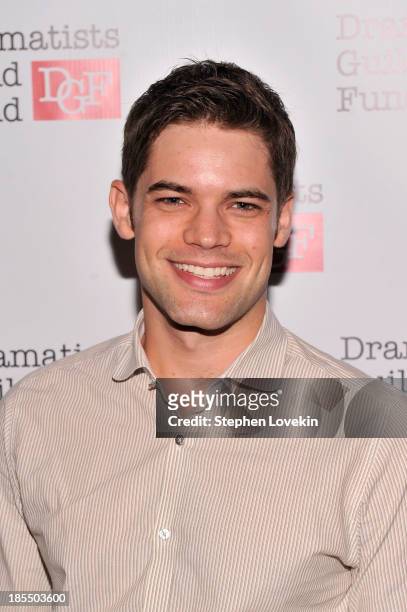 Actor Jeremy Jordan attends the Great Writers Thank Their Lucky Stars annual gala hosted by The Dramatists Guild Fund on October 21, 2013 in New York...