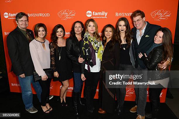 Cast and producers from Pretty Little Liars and Ravenswood gather at the Hollywood Forever Cemetery to celebrate the October 22nd premiere of both...