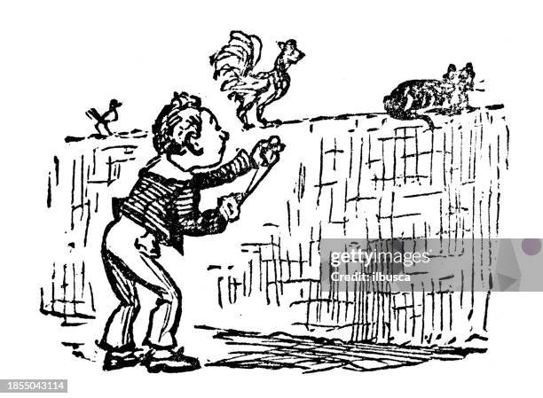 british satire caricature comic cartoon illustration - catapult stock illustrations