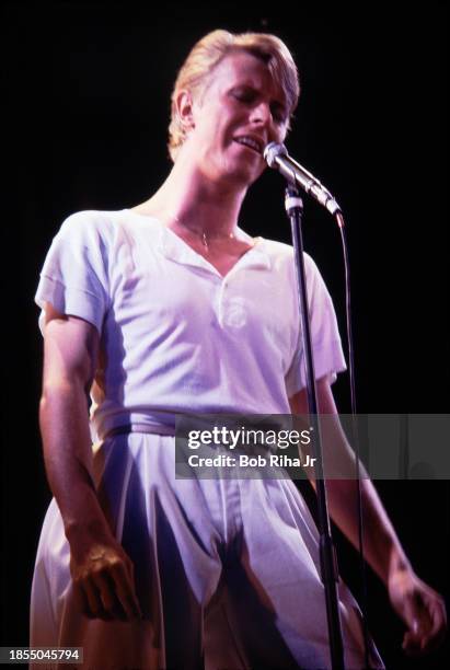 Musician and Singer David Bowie performs in concert at The Forum, April 4, 1978 in Inglewood, California.