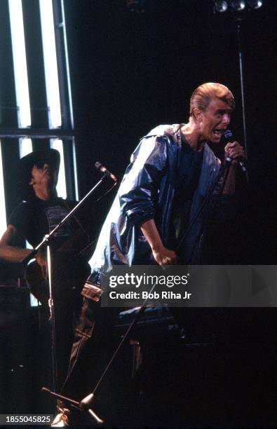 Musician and Singer David Bowie performs in concert at The Forum, April 4, 1978 in Inglewood, California.