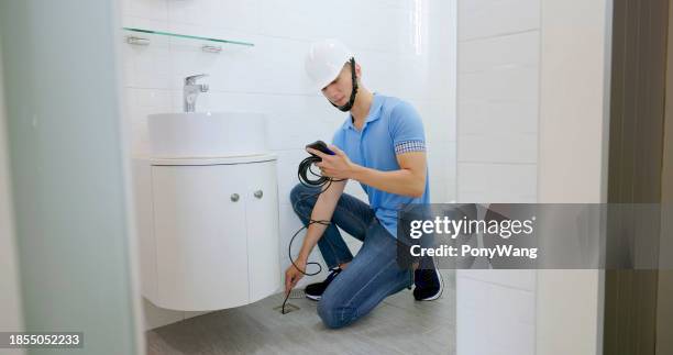 home endoscope inspection camera - drain camera stock pictures, royalty-free photos & images