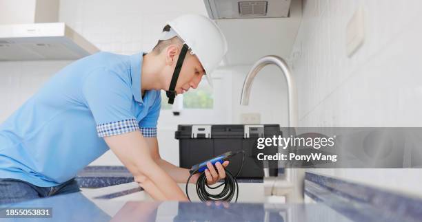 home endoscope inspection camera - drain camera stock pictures, royalty-free photos & images