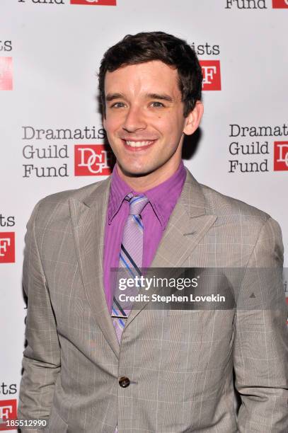 Actor Michael Urie attends the Great Writers Thank Their Lucky Stars annual gala hosted by The Dramatists Guild Fund on October 21, 2013 in New York...