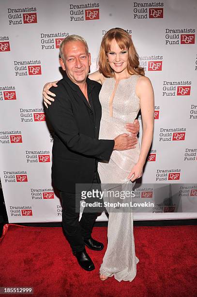 Composer Michael John LaChiusa and actress Kate Baldwin attend the Great Writers Thank Their Lucky Stars annual gala hosted by The Dramatists Guild...