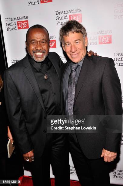 Actor Ben Vereen and composer Stephen Schwartz attend the Great Writers Thank Their Lucky Stars annual gala hosted by The Dramatists Guild Fund on...