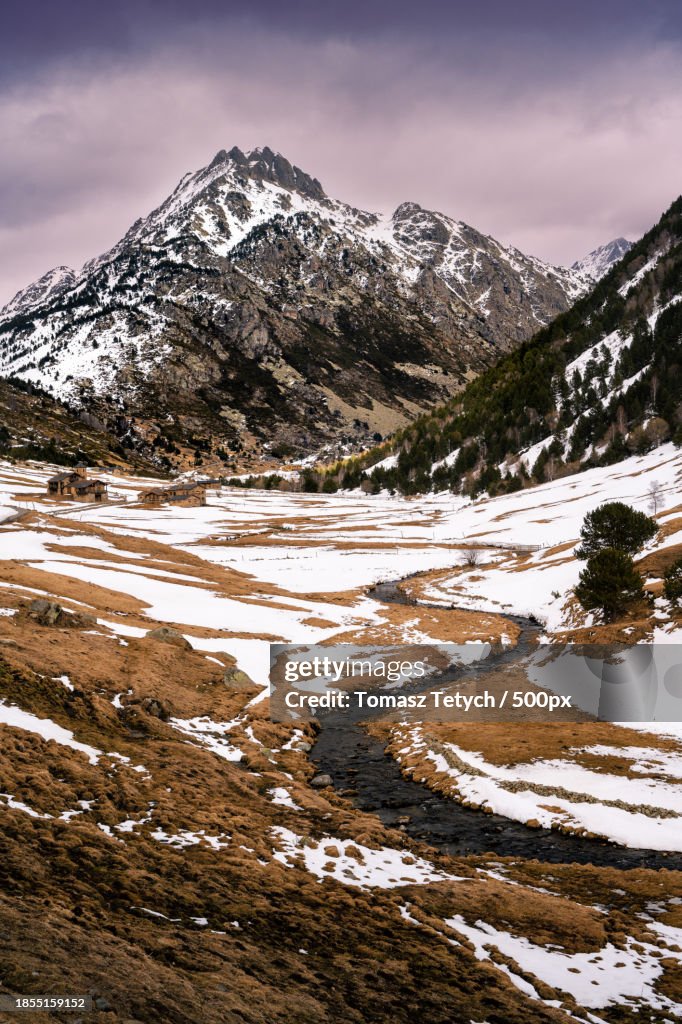 Scenic view of snowcapped mountains against sky,AD Canillo,Andorra,Canillo