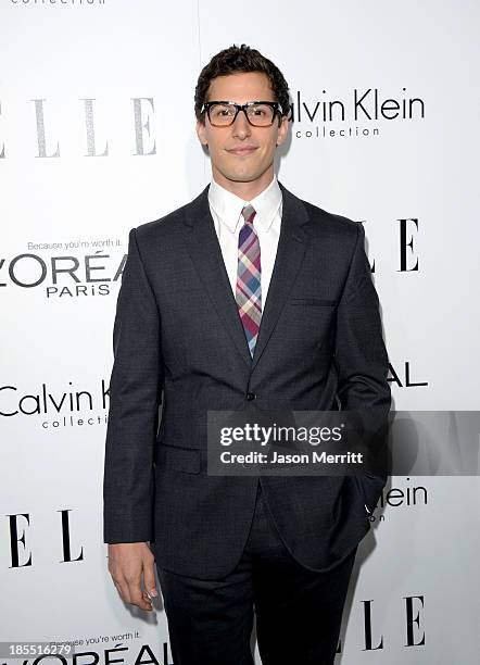 Host Andy Samberg attends ELLE's 20th Annual Women In Hollywood Celebration at Four Seasons Hotel Los Angeles at Beverly Hills on October 21, 2013 in...