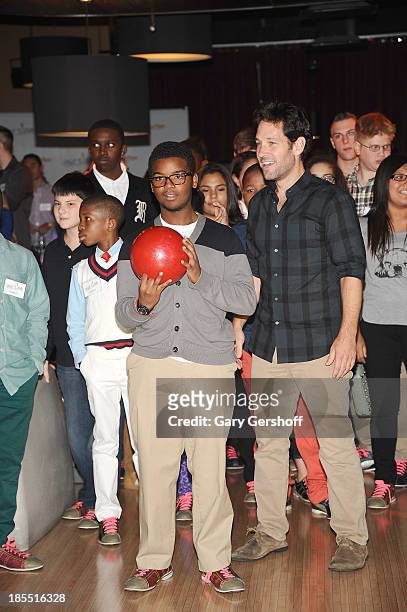 Actor Paul Rudd attends the Paul Rudd 2nd Annual All-Star Bowling Benefit supporting Our Time at Lucky Strike on October 21, 2013 in New York City.