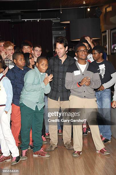 Actor Paul Rudd attends the Paul Rudd 2nd Annual All-Star Bowling Benefit supporting Our Time at Lucky Strike on October 21, 2013 in New York City.